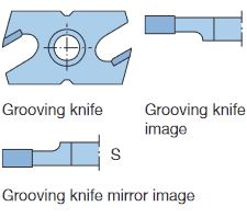 Grooving knives / profile grooving knives