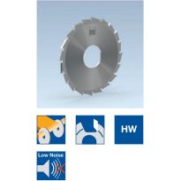 Circular sawblade for end trim on edgebanding machines