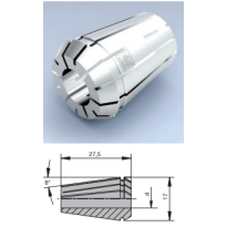 Collet chucks Collets, type ER, DIN ISO 15488 Diamater range 6-16 mm, ER 25, Type 430E, DIN ISO 15488
