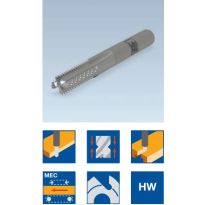 Grooving cutter, serrated HW solid, Z2+2