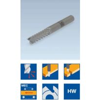 Grooving cutter, serrated