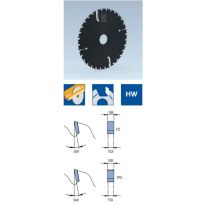 Lamella cut with internal and external wiper teeth Premium - reduced cutting width Middle cut