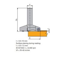 Leitz 041554 Planing cutter - turnblade design HeliPlan