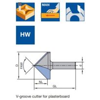 Leitz 070673 V-groove cutter for plasterboard