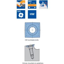 Leitz HeliPlan Cutterheads with 4 Edge HW Turnblade Knives