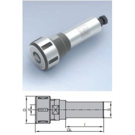 Precision collet chuck, cylindrical shank Model with ball